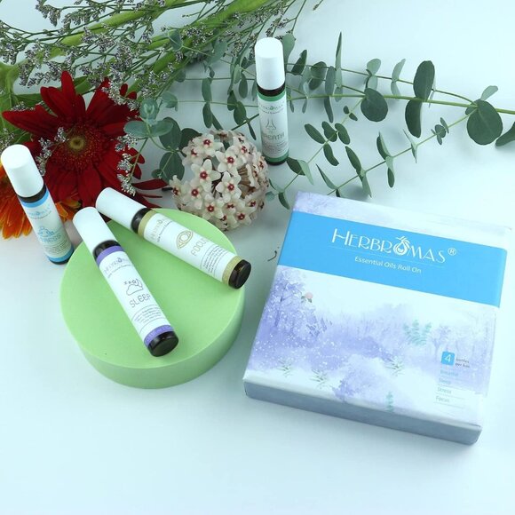 Aromatherapy Oils Roller Set, Natural Pre-diluted Essential Oils Roll On with Gl - Picture 6 of 6